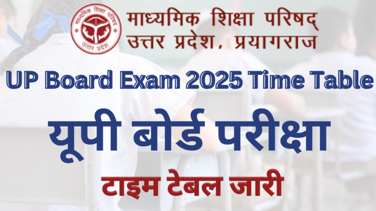 UP Board Exam 2025 Time Table