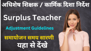 Surplus Teacher Adjustment Guidelines