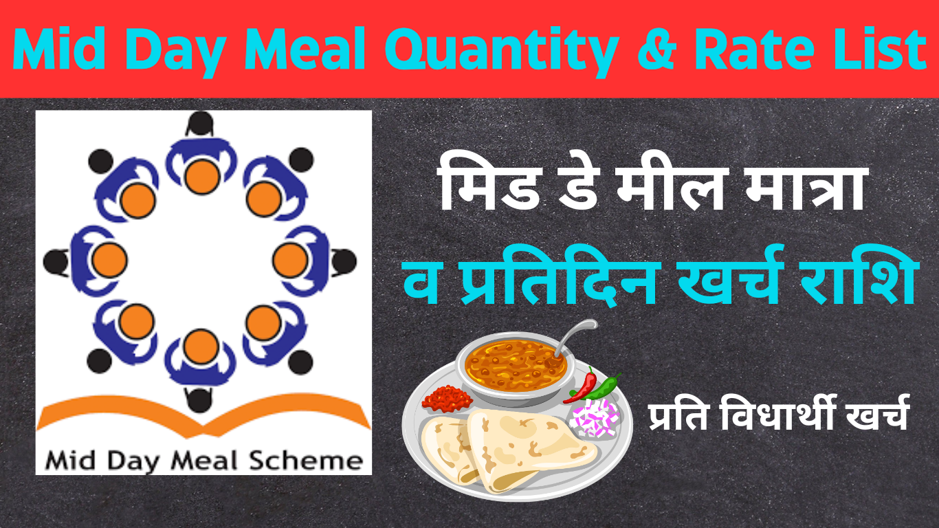 Mid Day Meal Quantity & Rate List