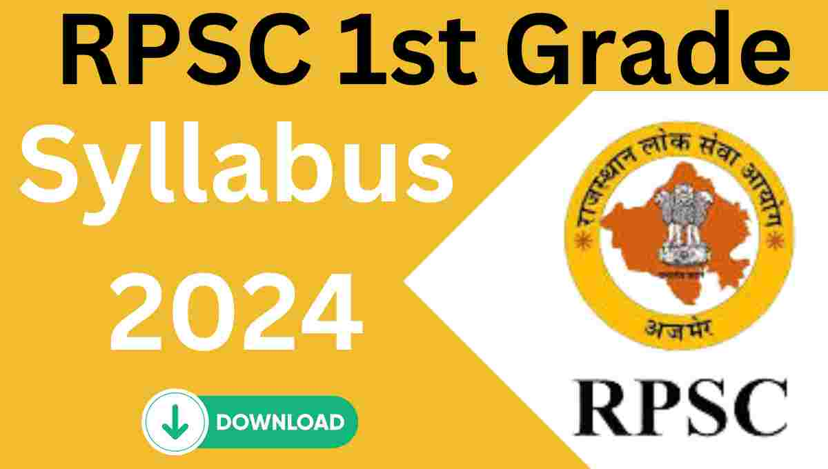 RPSC 1st Grade Syllabus 2024