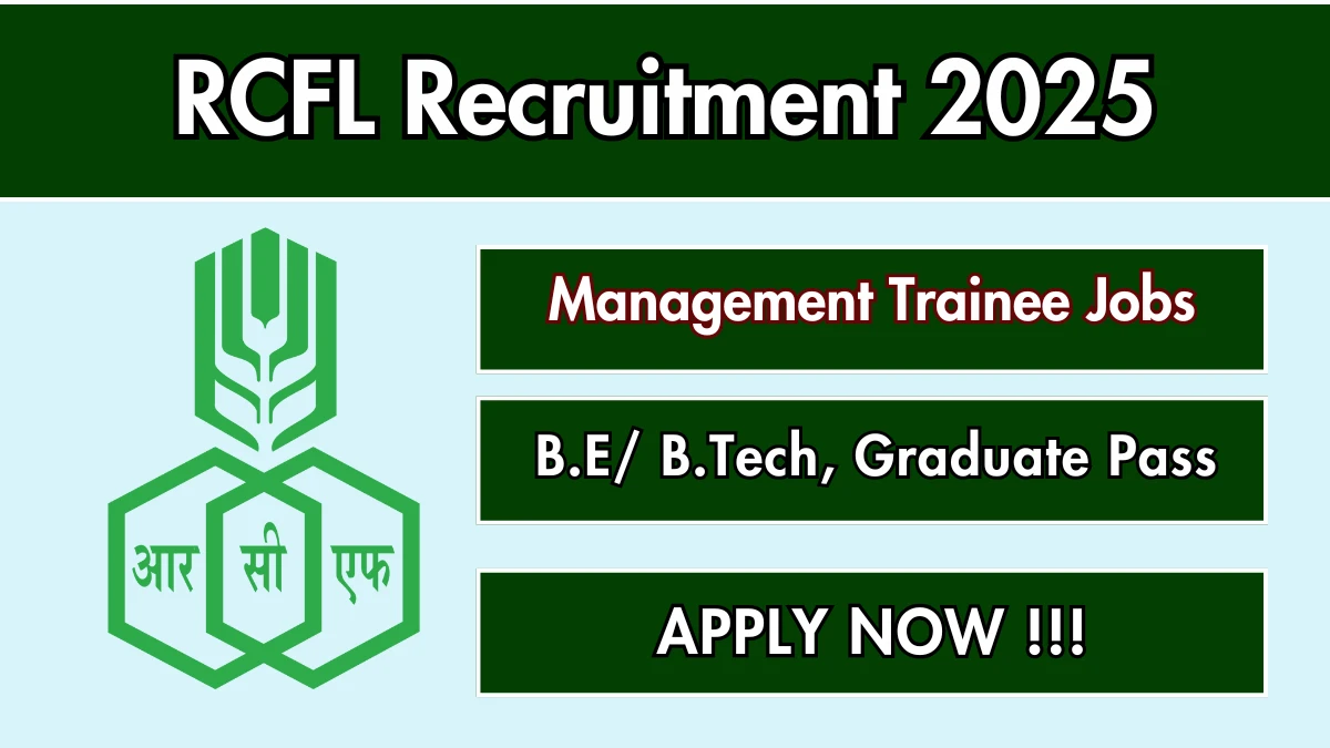 RCFL Management Trainee Recruitment