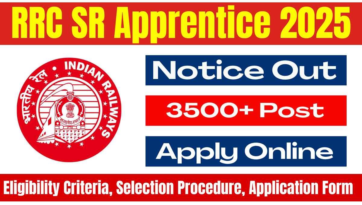 RRC SR Railway Apprentice Recruitment 2025 Eligibility Details Apply Online Form 1 RRC SR Railway Apprentice Recruitment 2025
